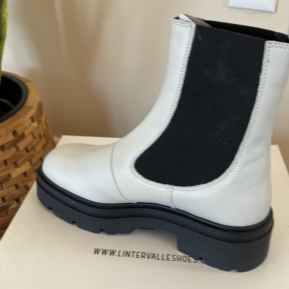 New In Bow L’INTERVALLE Atri Off White Leather Boots 37 - Picture 4 of 5